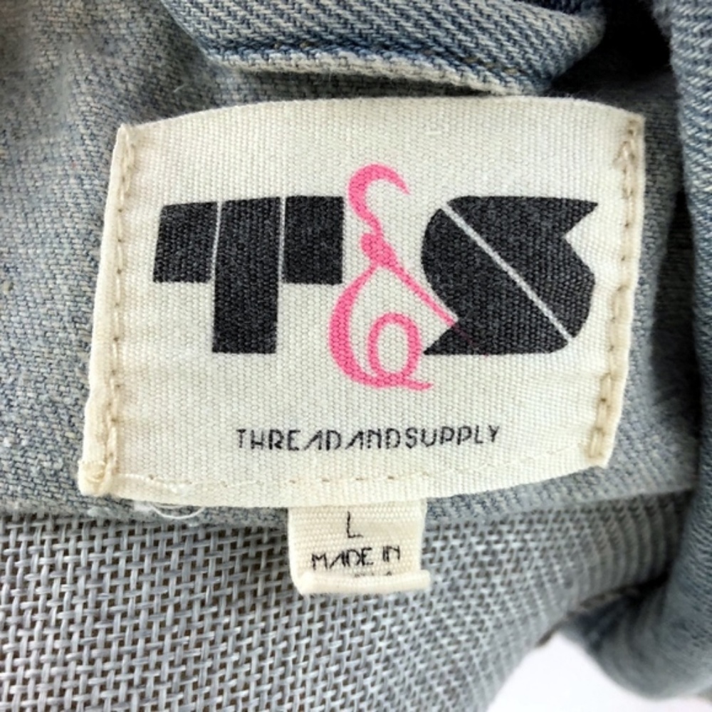 Thread & Supply Jean Jacket Light Light Large(K85) - image 5
